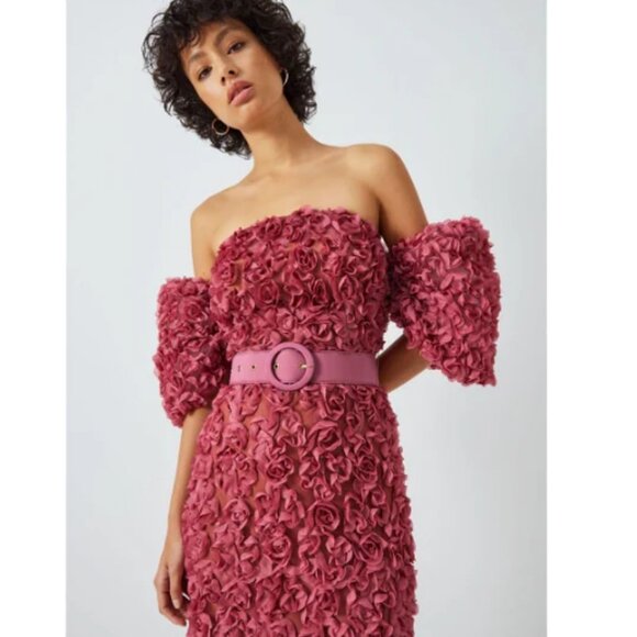 ELLIATT Intimacy 3D Floral Off Shoulder Strapless Midi Dress - Picture 2 of 6